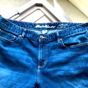 Eddie Bauer slightly curvy, boot cut jeans, 14